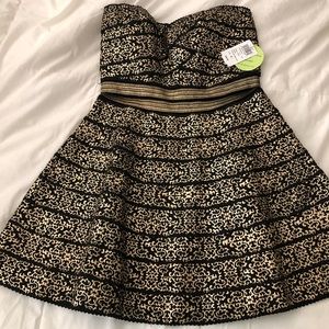 Black/Gold mini dress